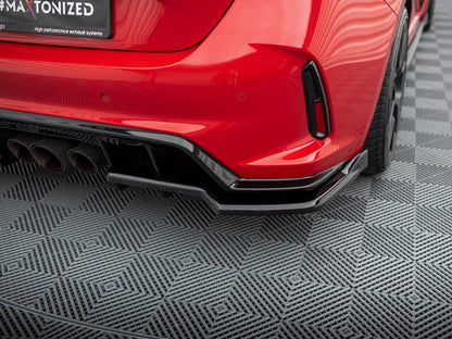 Maxton Design Central Rear Splitter (Vertical Bars) V.2 Honda Civic Type-R Mk 11