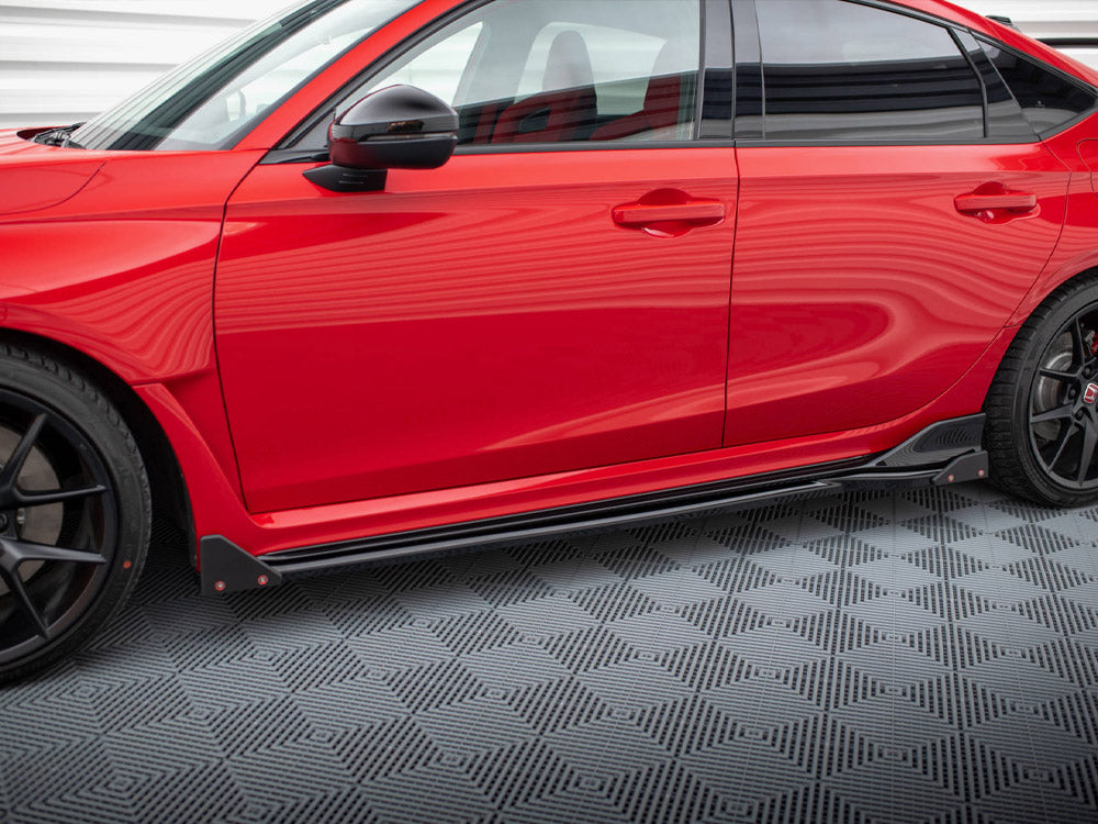 Maxton Design Side Skirts Diffusers V.1 + Flaps Honda Civic Type-R Mk 11