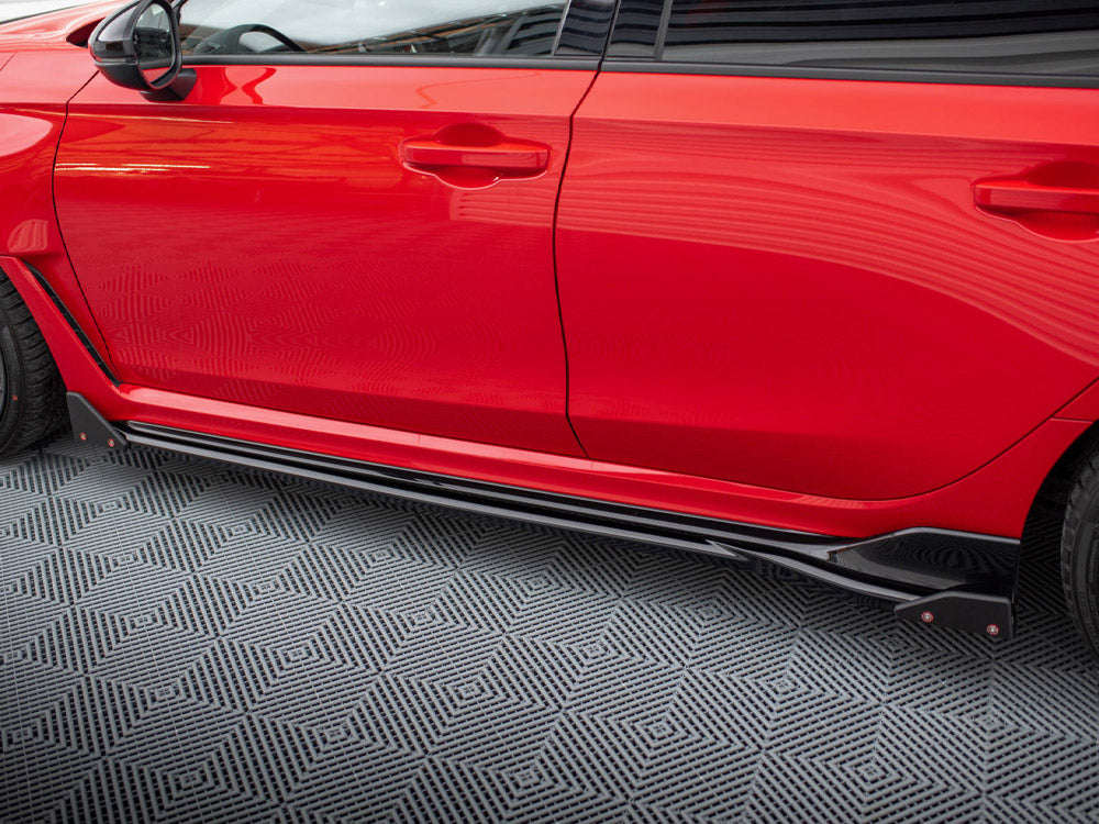 Maxton Design Side Skirts Diffusers V.1 + Flaps Honda Civic Type-R Mk 11