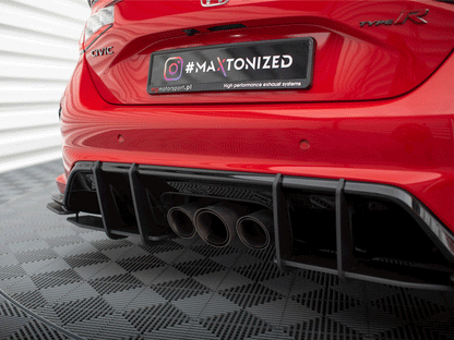 Maxton Design Street PRO Rear Diffuser + Flaps Honda Civic Type-R Mk 11