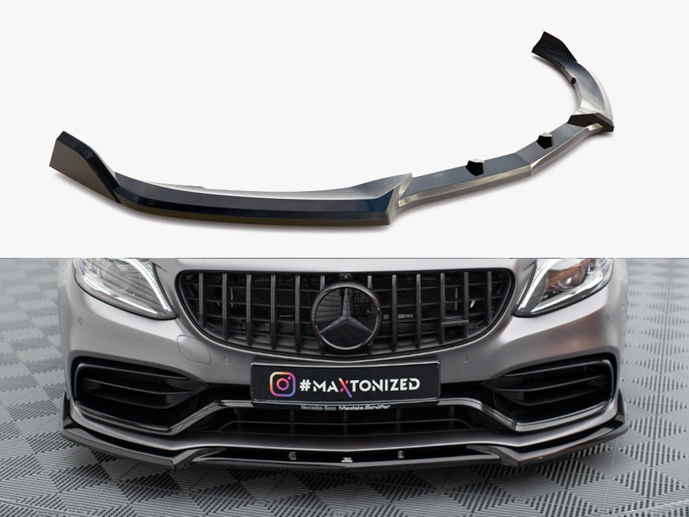 Maxton Design Front Splitter V.2 Mercedes-AMG C63 Sedan / Estate W205 Facelift
