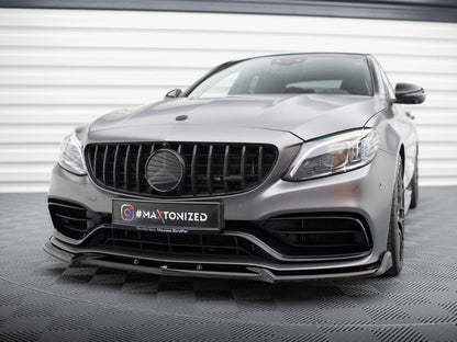 Maxton Design Front Splitter V.2 Mercedes-AMG C63 Sedan / Estate W205 Facelift