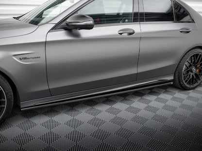 Maxton Design Side Skirts Diffusers Mercedes-AMG C63 Sedan / Estate W205 Facelift