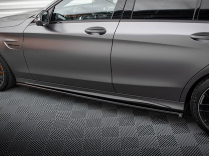 Maxton Design Side Skirts Diffusers Mercedes-AMG C63 Sedan / Estate W205 Facelift
