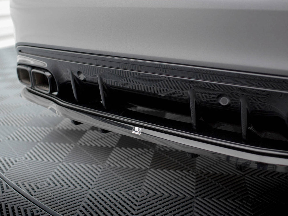 Maxton Design Rear Splitter (Vertical Bars) Mercedes-AMG C63 Sedan / Estate W205 Facelift