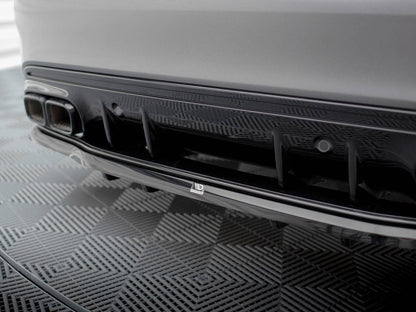 Maxton Design Rear Splitter (Vertical Bars) Mercedes-AMG C63 Sedan / Estate W205 Facelift