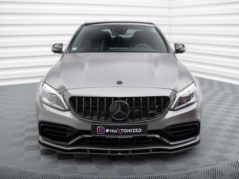Maxton Design Street PRO Front Splitter Mercedes-AMG C63 Sedan / Estate W205 Facelift