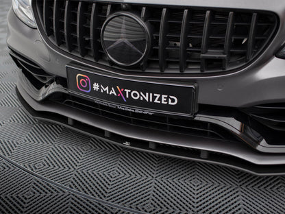 Maxton Design Street PRO Front Splitter Mercedes-AMG C63 Sedan / Estate W205 Facelift