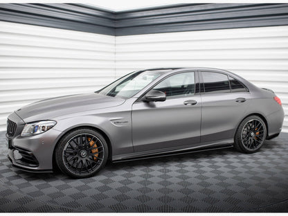 Maxton Design Street PRO Side Skirts Diffusers Mercedes-AMG C63 Sedan / Estate W205 Facelift