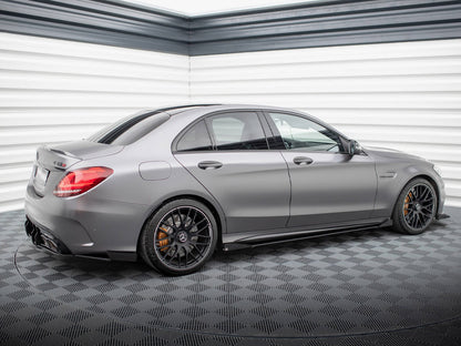 Maxton Design Street PRO Side Skirts Diffusers + Flaps Mercedes-AMG C63 Sedan / Estate W205 Facelift