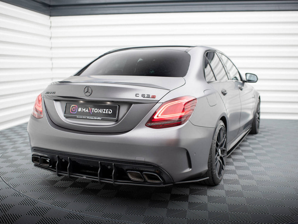 Maxton Design Street Pro Rear Side Splitters Mercedes-AMG C63 Sedan / Estate W205 Facelift