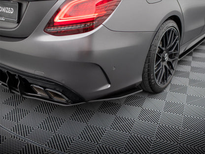 Maxton Design Street Pro Rear Side Splitters Mercedes-AMG C63 Sedan / Estate W205 Facelift
