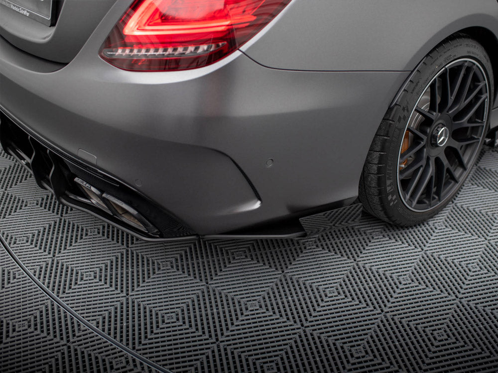 Maxton Design Street Pro Rear Side Splitters + Flaps Mercedes-AMG C63 Sedan / Estate W205 Facelift