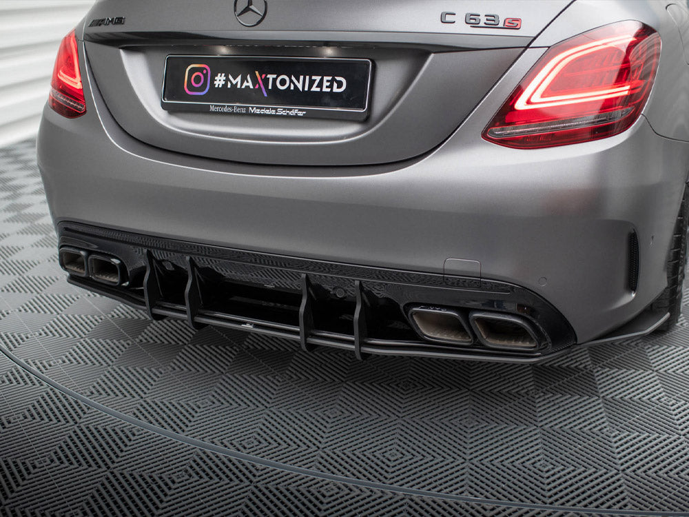 Maxton Design Street PRO Rear Diffuser Mercedes-AMG C63 Sedan / Estate W205 Facelift