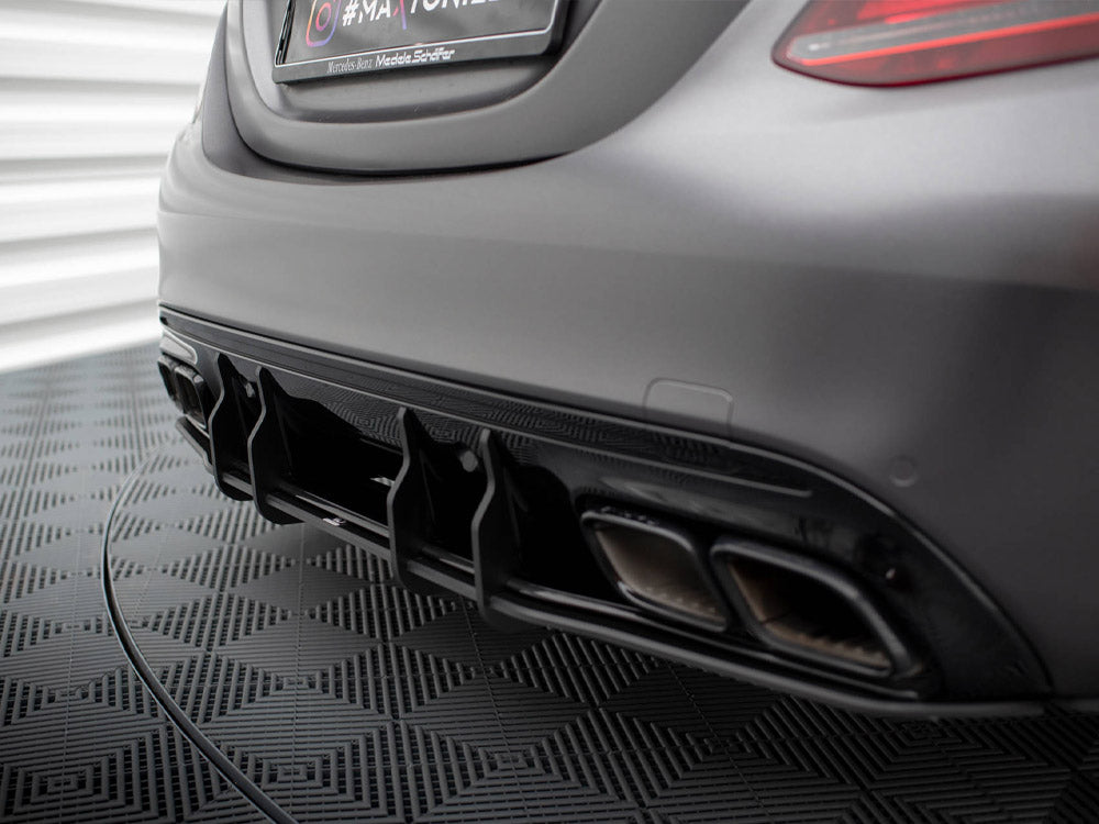 Maxton Design Street PRO Rear Diffuser Mercedes-AMG C63 Sedan / Estate W205 Facelift