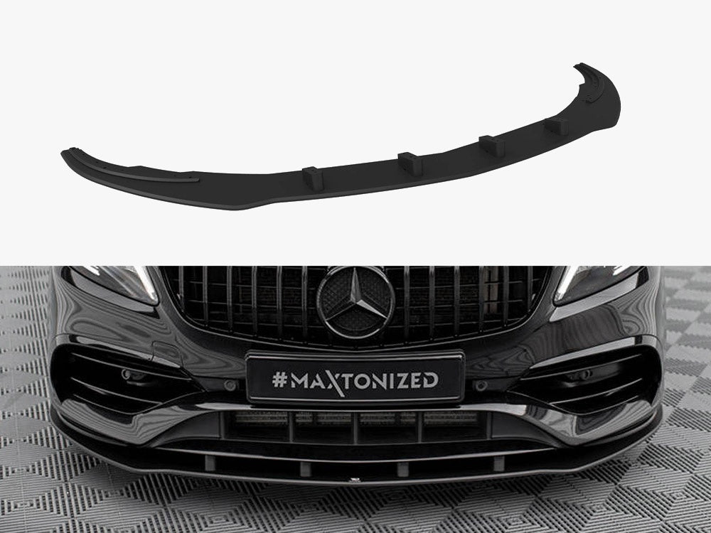 Maxton Design Street PRO Front Splitter Mercedes-Benz A AMG-Line W176 Facelift - Black-Red