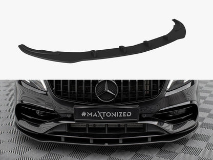 Maxton Design Street PRO Front Splitter Mercedes-Benz A AMG-Line W176 Facelift - Black-Red