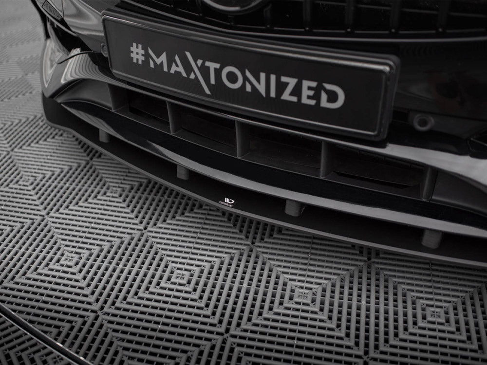 Maxton Design Street PRO Front Splitter Mercedes-Benz A AMG-Line W176 Facelift - Black-Red