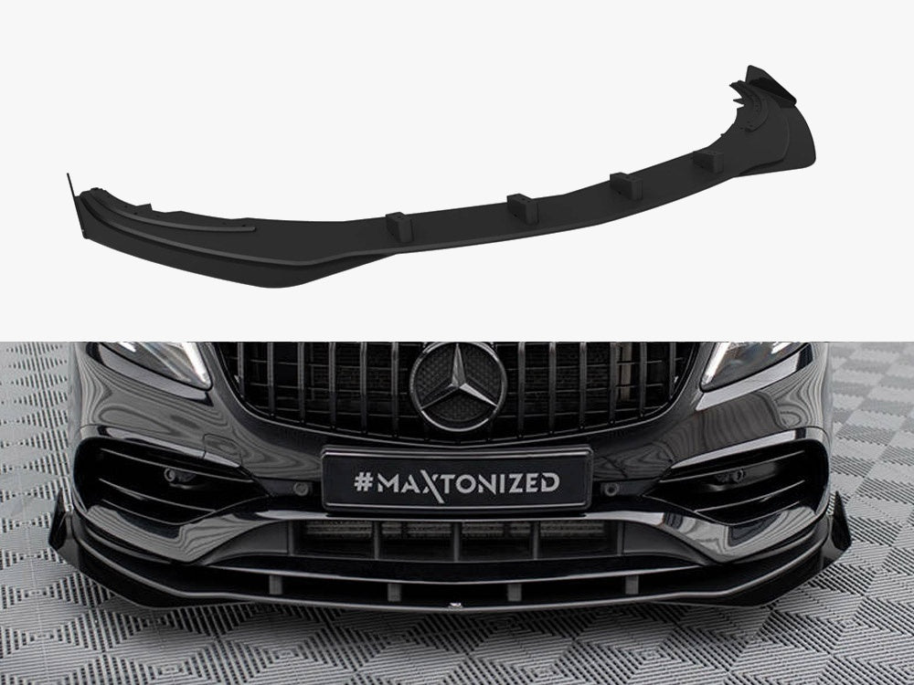 Maxton Design Street PRO Front Splitter + Flaps Mercedes-Benz A AMG-Line W176 Facelift