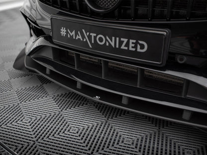 Maxton Design Street PRO Front Splitter + Flaps Mercedes-Benz A AMG-Line W176 Facelift
