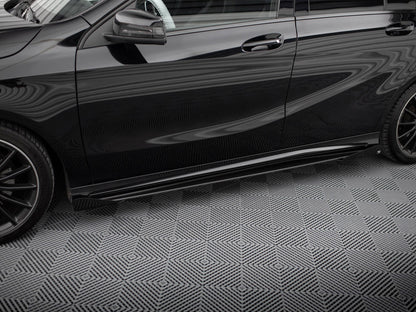 Maxton Design Street PRO Side Skirts Diffusers + Flaps Mercedes-Benz A AMG-Line W176 Facelift