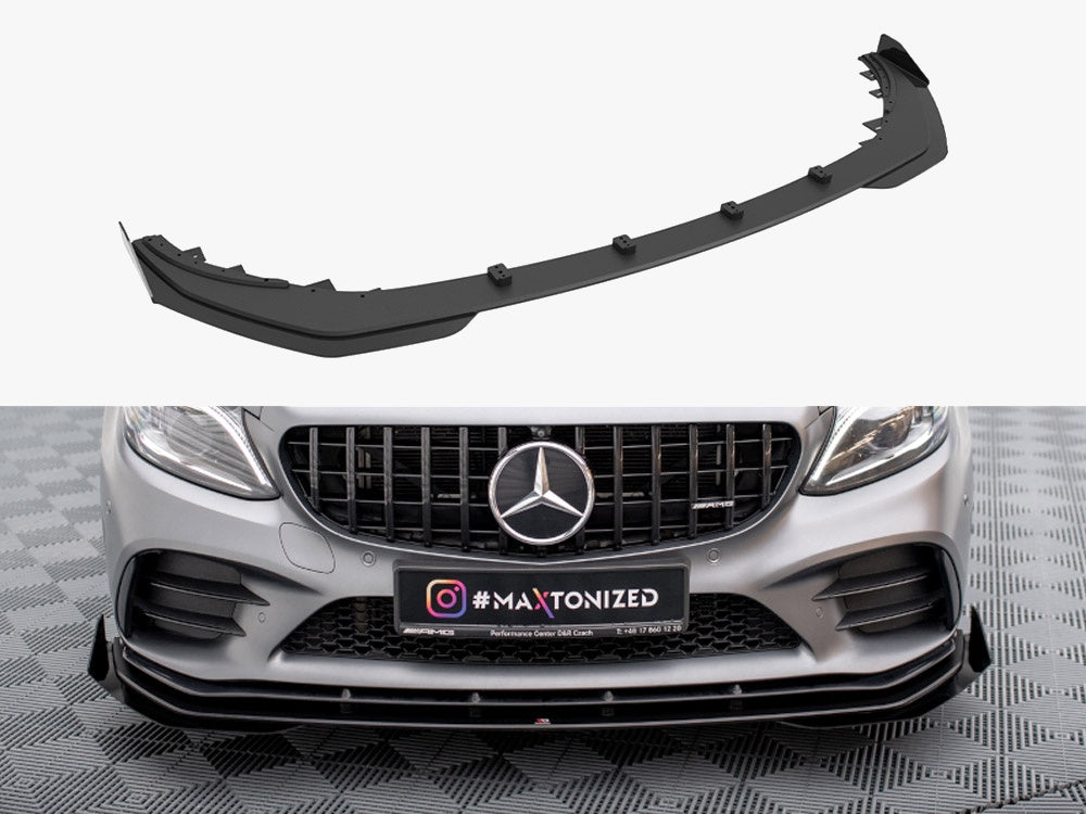 Maxton Design Street PRO Front Splitter + Flaps Mercedes-AMG C43 Coupe C205 Facelift
