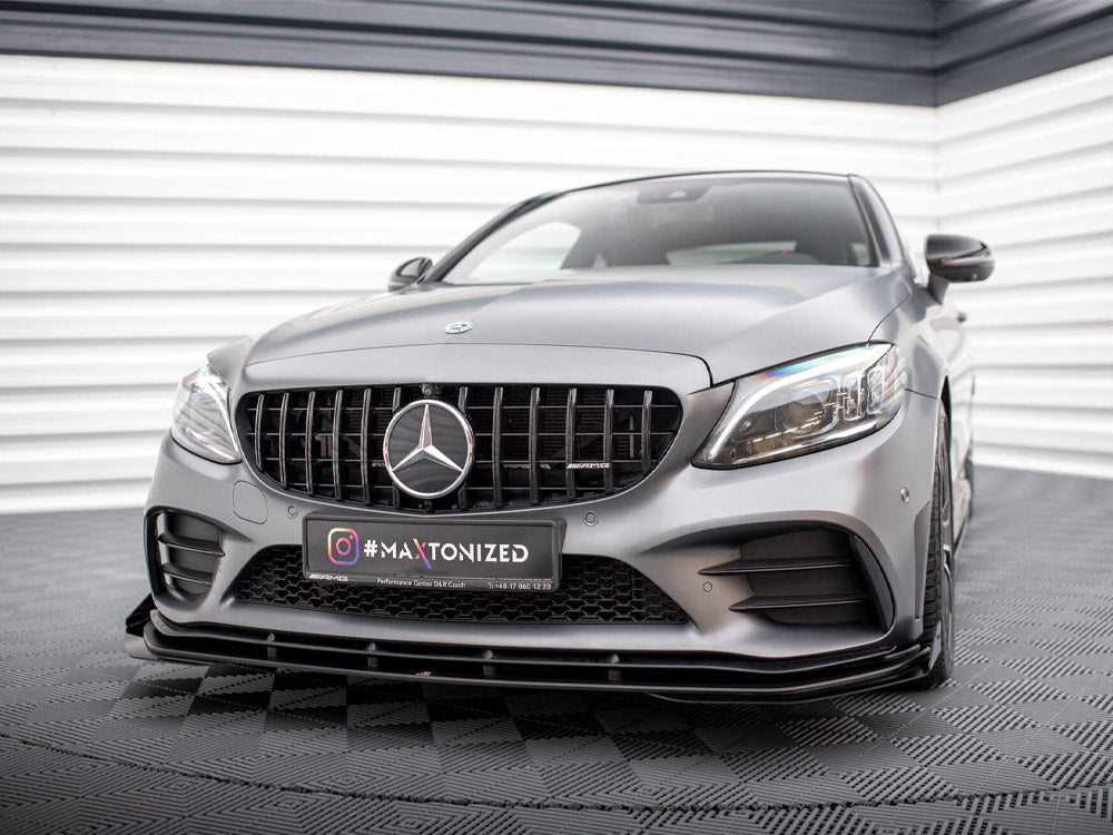 Maxton Design Street PRO Front Splitter + Flaps Mercedes-AMG C43 Coupe C205 Facelift