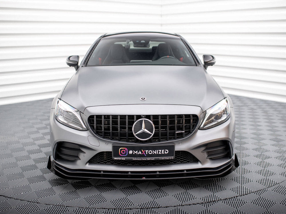 Maxton Design Street PRO Front Splitter + Flaps Mercedes-AMG C43 Coupe C205 Facelift