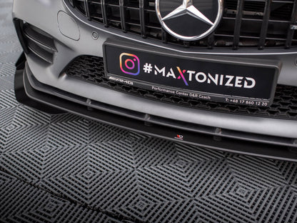 Maxton Design Street PRO Front Splitter + Flaps Mercedes-AMG C43 Coupe C205 Facelift