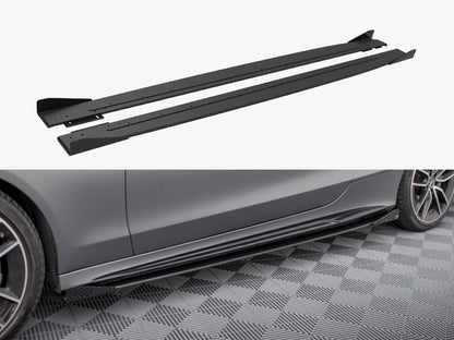 Maxton Design Street PRO Side Skirts Diffusers + Flaps Mercedes-AMG C43 Coupe C205 Facelift