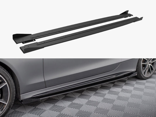 Maxton Design Street PRO Side Skirts Diffusers + Flaps Mercedes-AMG C43 Coupe C205 Facelift