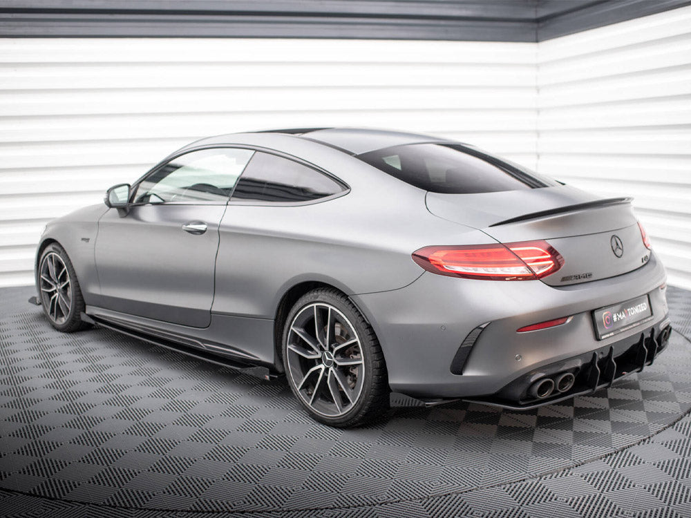 Maxton Design Street Pro Rear Side Splitters + Flaps Mercedes-AMG C43 Coupe C205 Facelift
