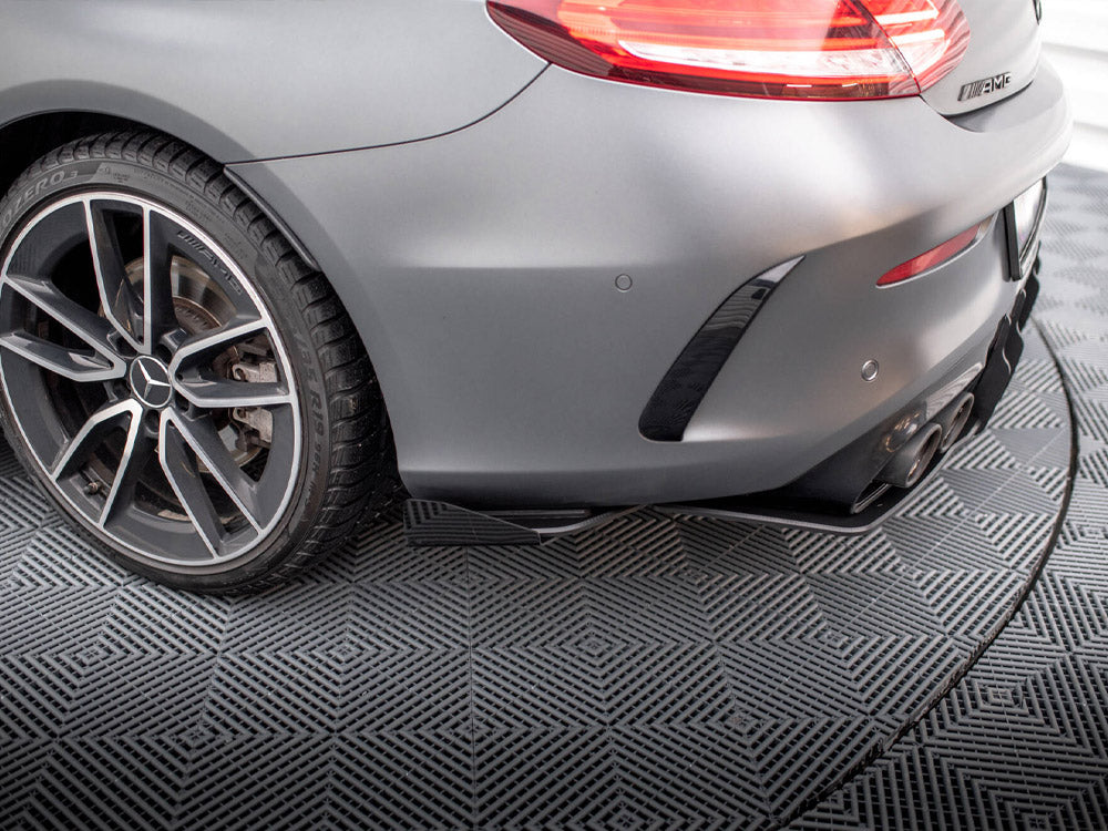 Maxton Design Street Pro Rear Side Splitters + Flaps Mercedes-AMG C43 Coupe C205 Facelift