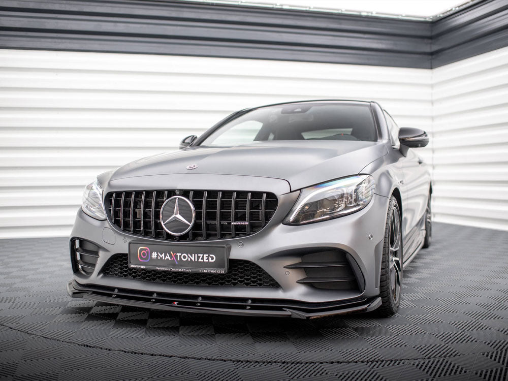 Maxton Design Front Splitter V.2 Mercedes-AMG C43 Coupe / Sedan / Estate C205 / W205 / S205 Facelift