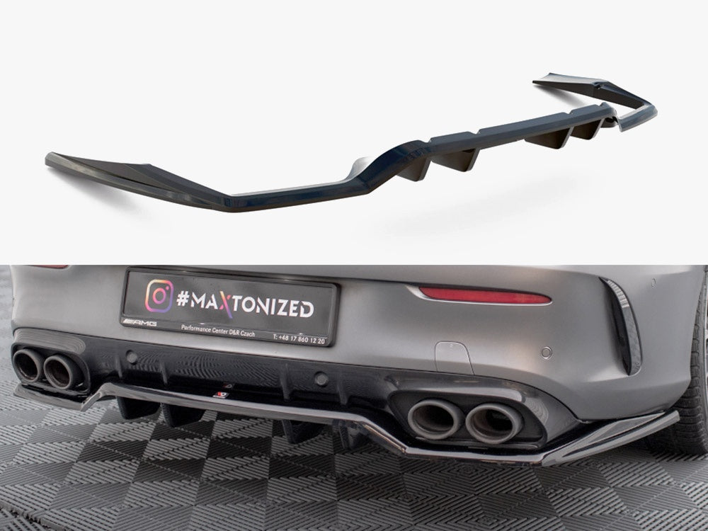 Maxton Design Rear Splitter (Vertical Bars) Mercedes-AMG C43 Coupe C205 Facelift