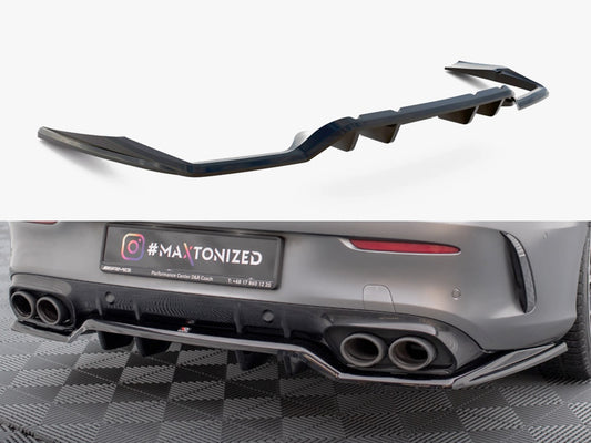 Maxton Design Rear Splitter (Vertical Bars) Mercedes-AMG C43 Coupe C205 Facelift