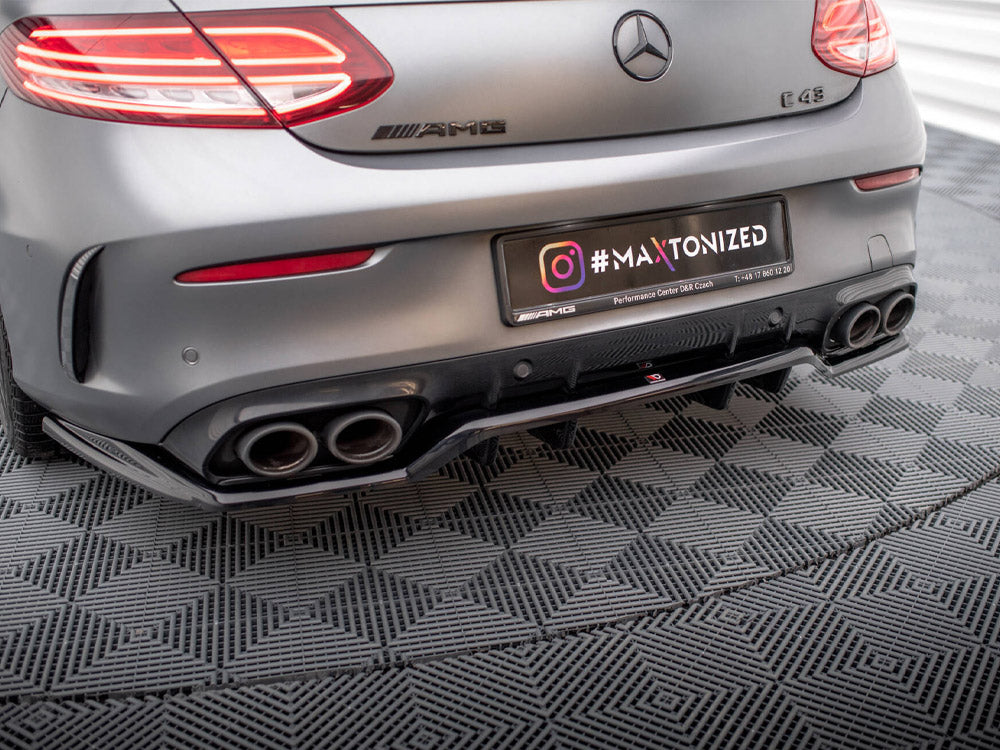 Maxton Design Rear Splitter (Vertical Bars) Mercedes-AMG C43 Coupe C205 Facelift