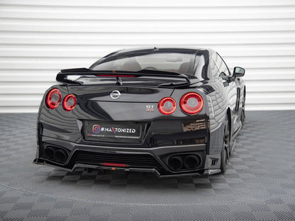 Maxton Design Central Rear Splitter (Vertical Bars) Nissan GTR R35 Facelift