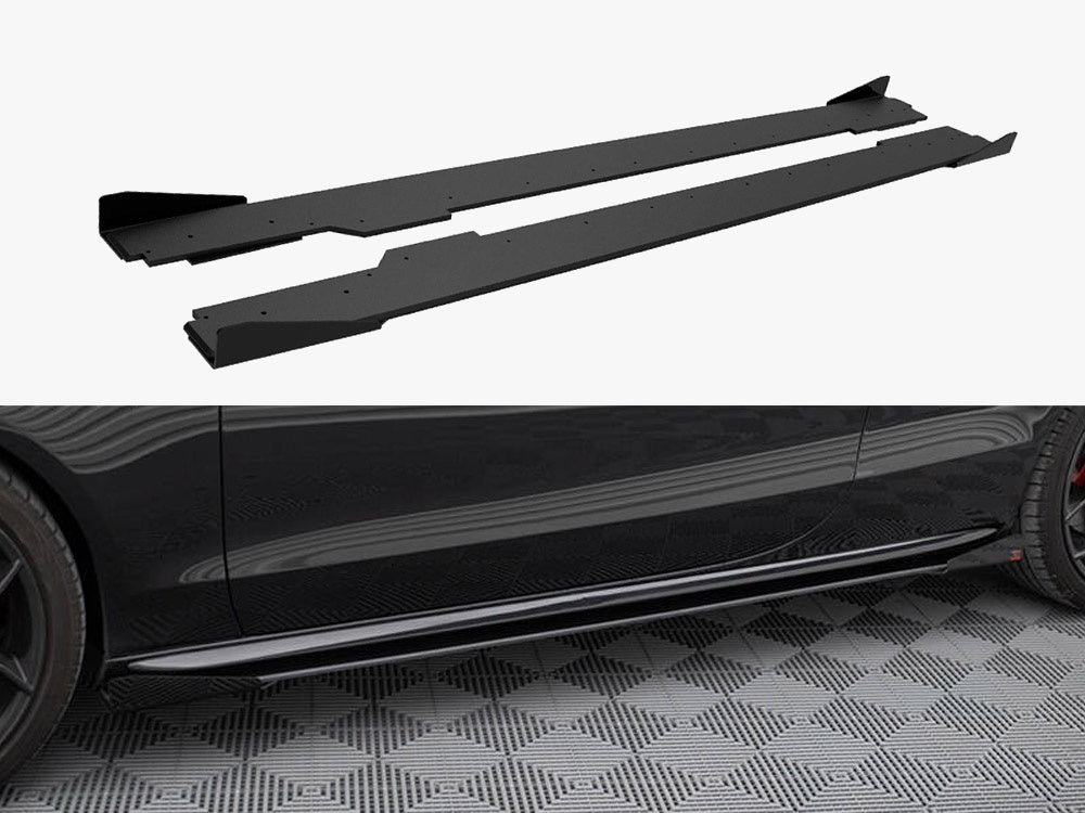 Maxton Design Street PRO Side Skirts Diffusers + Flaps Audi A5 / A5 S-Line / S5 Coupe / Cabrio 8T / 8T Facelift