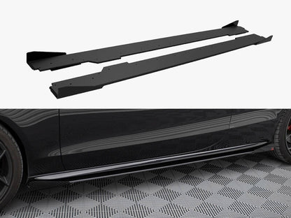 Maxton Design Street PRO Side Skirts Diffusers + Flaps Audi A5 / A5 S-Line / S5 Coupe / Cabrio 8T / 8T Facelift