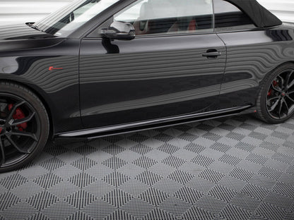 Maxton Design Street PRO Side Skirts Diffusers + Flaps Audi A5 / A5 S-Line / S5 Coupe / Cabrio 8T / 8T Facelift