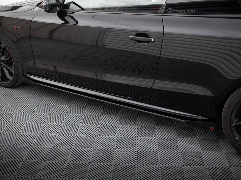 Maxton Design Street PRO Side Skirts Diffusers + Flaps Audi A5 / A5 S-Line / S5 Coupe / Cabrio 8T / 8T Facelift