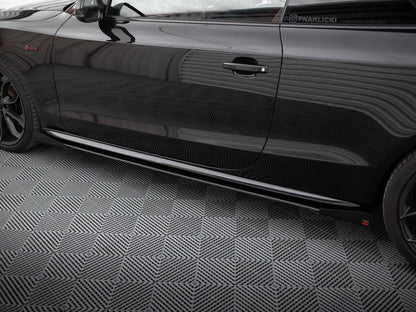 Maxton Design Street PRO Side Skirts Diffusers + Flaps Audi A5 / A5 S-Line / S5 Coupe / Cabrio 8T / 8T Facelift