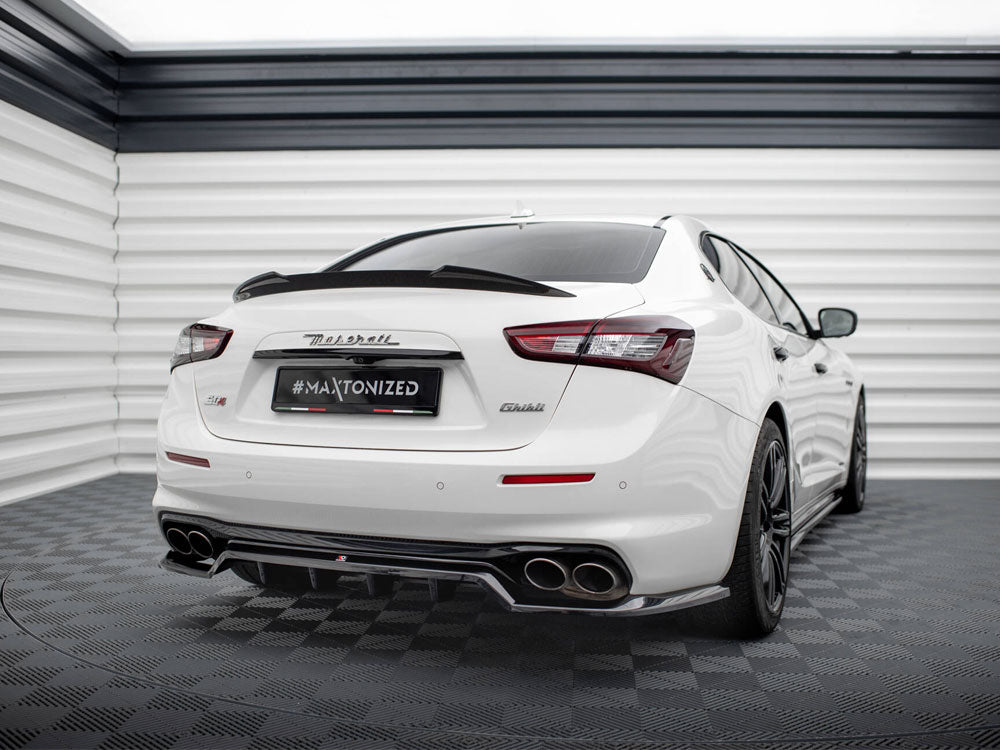 Maxton Design Rear Splitter (Vertical Bars) Maserati Ghibli Mk3 Facelift