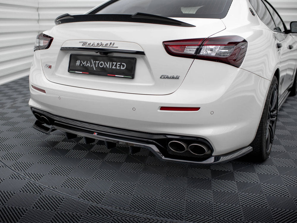 Maxton Design Rear Splitter (Vertical Bars) Maserati Ghibli Mk3 Facelift