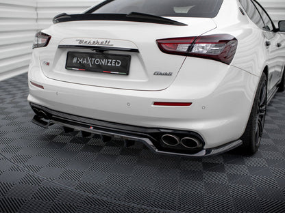 Maxton Design Rear Splitter (Vertical Bars) Maserati Ghibli Mk3 Facelift