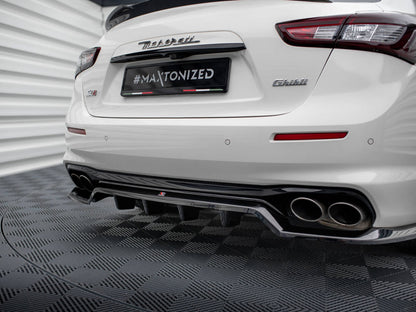 Maxton Design Rear Splitter (Vertical Bars) Maserati Ghibli Mk3 Facelift