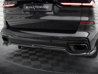 Maxton Design Central Rear Splitter (Vertical Bars) BMW X7 M-Pack G07 Facelift