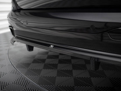 Maxton Design Central Rear Splitter (Vertical Bars) BMW X7 M-Pack G07 Facelift