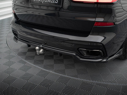 Maxton Design Central Rear Splitter (Vertical Bars) BMW X7 M-Pack G07 Facelift